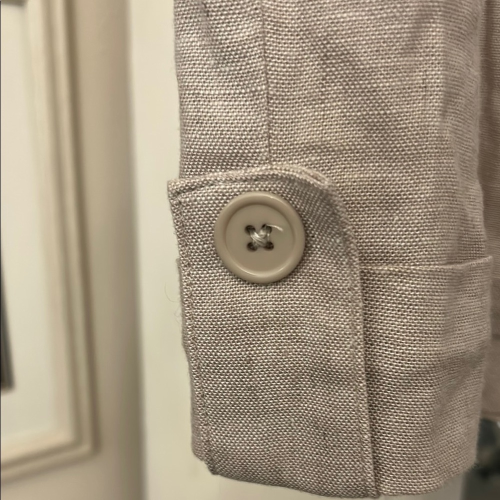 Blue Sol Linen oatmeal Shorts size 14 - Picture 4 of 6
